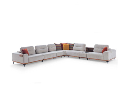 White corner sofa designer L-shape couch upholstered sofas living room couches