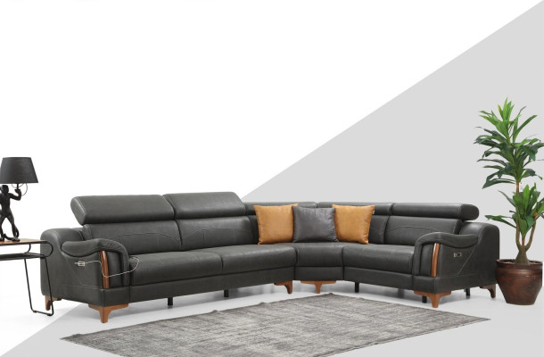 Corner sofa L-shape Sofa Couch Design Upholstery Modern Textile Furniture Living room