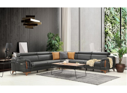 Corner sofa L-shape Modern Sofa Living room Couch Upholstery Textile Fabric Furniture