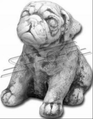 Garden Decoration Dog Patio Stone Figure Figures White Decorative Statue