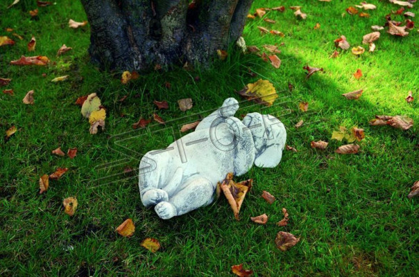 Garden Decoration Dog Patio Stone Figures Decorative White Statue