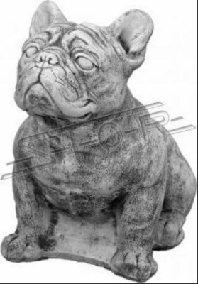 Garden Decoration Dog Patio White Stone Figure Figurines Decorative Statue
