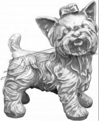Garden Decoration Dog White Patio Stone Figures Decorative Statue Figure