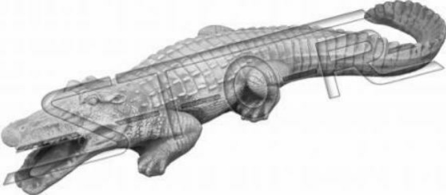 Garden Decoration Crocodile Patio Stone Figures Figure Statue