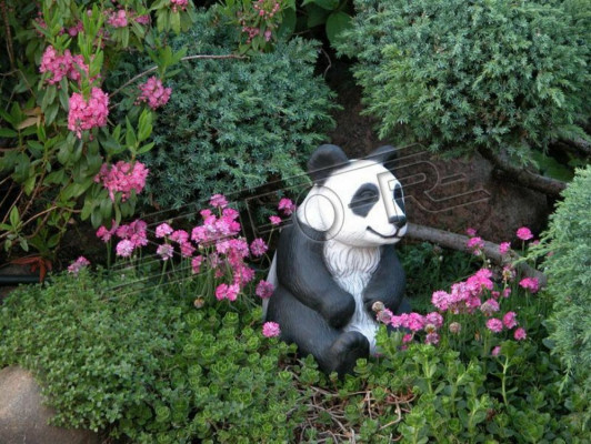 Garden Decoration Panda Terrace Stone Figures Figure Decorative Statue