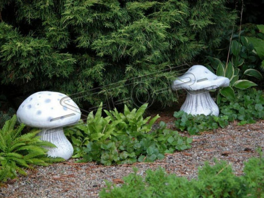 Garden Decoration Mushroom Terrace Stone Figures Figure Decorative Statue