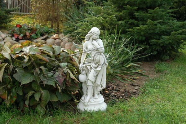 Garden figure "Mrs Fontaine" 66cm pond figure people cast stone