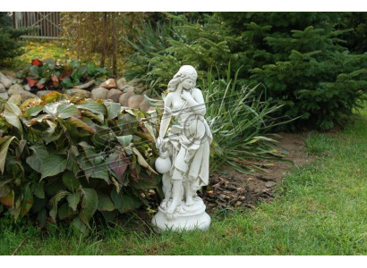 Garden figure "Mrs Fontaine" 66cm pond figure people cast stone