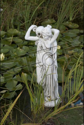 Garden figure "Mrs Fontaine" 76cm pond figure people cast stone