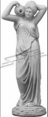 Garden figure "Mrs Fontaine" 76cm pond figure people cast stone