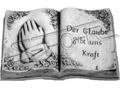 Grave text Faith gives us strength Grave decoration stone decoration