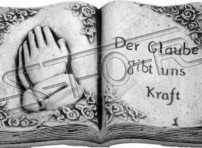 Grave text Faith gives us strength Grave decoration stone decoration