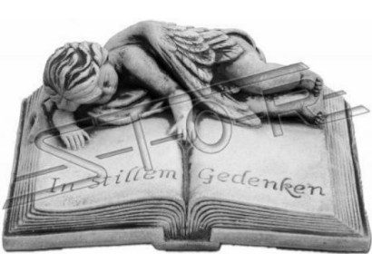 Grave Text In Silent Remembrance Stone Decoration Figure Statue Book