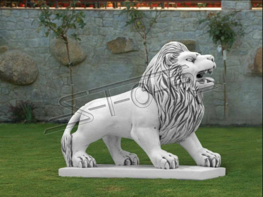 Lion Decorative Garden Figure Patio Garden Figures Sculpture Sculptures