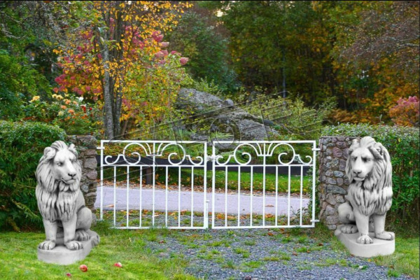 Lion Garden Figure Patio Garden Sculpture Figures Decor Sculptures Statues