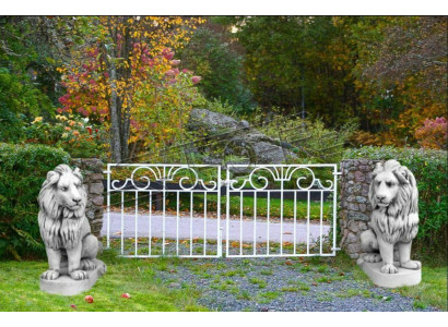 Lion Garden Figure Patio Garden Sculpture Figures Decor Sculptures Statues