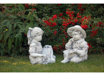 Girl Sitting Figure Statue Decorative Figures Sculpture Statues Garden