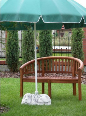 Umbrella stand sun umbrella base foot dog figure statue garden
