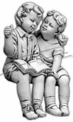 Statue Figure Children on Stool Statues Figures Sculpture Sculptures