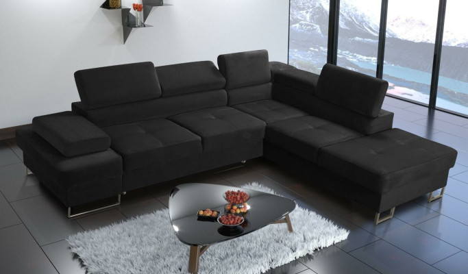 Corner sofa Upholstery Couch Textile Living room L-shape Modern Yellow Design Sofas new