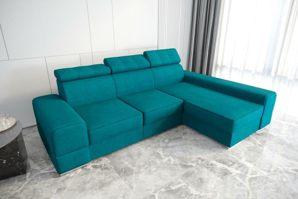 Design Corner sofa L-shape Couch Leather Beige Living room Elegant Luxury Modern Furniture