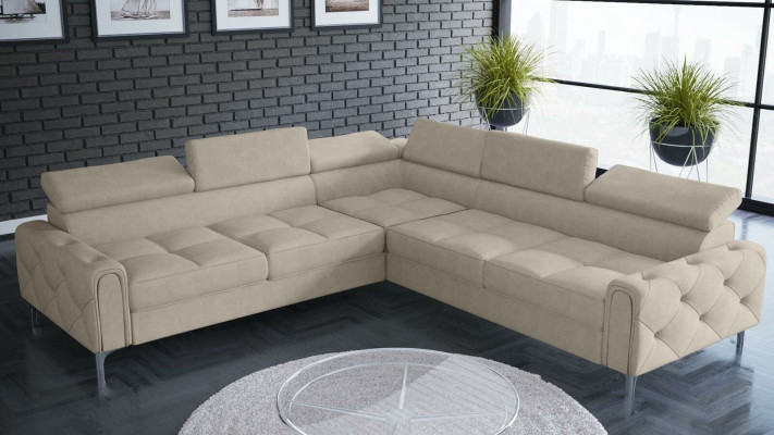 Design Sofa Couch Corner Multifunction Upholstery Living room L-shape Textile new