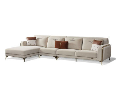 Corner sofa Gray Fabric L-shape Sofa Couch Design Couch Upholstery Textile Modern