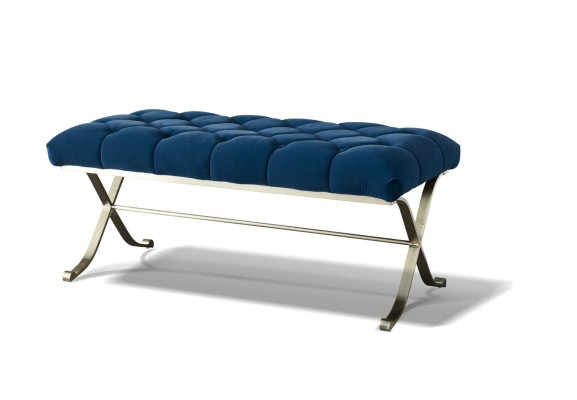 Stool Upholstered Stool Foot Shelf Furniture Living Benches Seat Textile Chesterfield