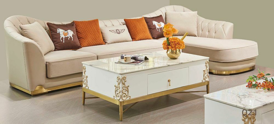 L-shape Corner sofa Sofa Couch Upholstery Living landscape Leather Corner Design Sofa