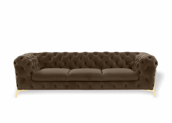 Chesterfield 3 Seater Couch Upholstery Textile Couches Seat Living room Sofa Velvet new