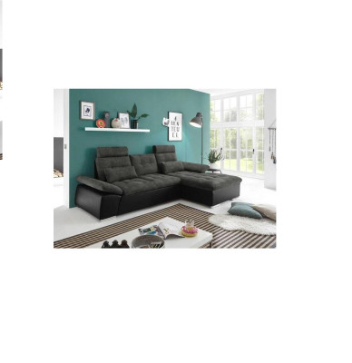 Corner sofa L-shape Sofa Living landscape Suite Bed function Upholstery Design