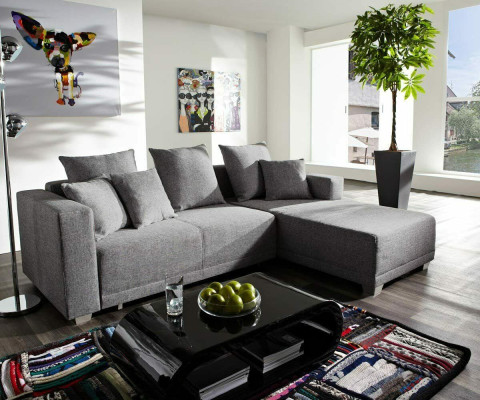 Corner sofa L-shape Sofa Couch Upholstery Sofas Living landscape Fabric sofa Stool Couches