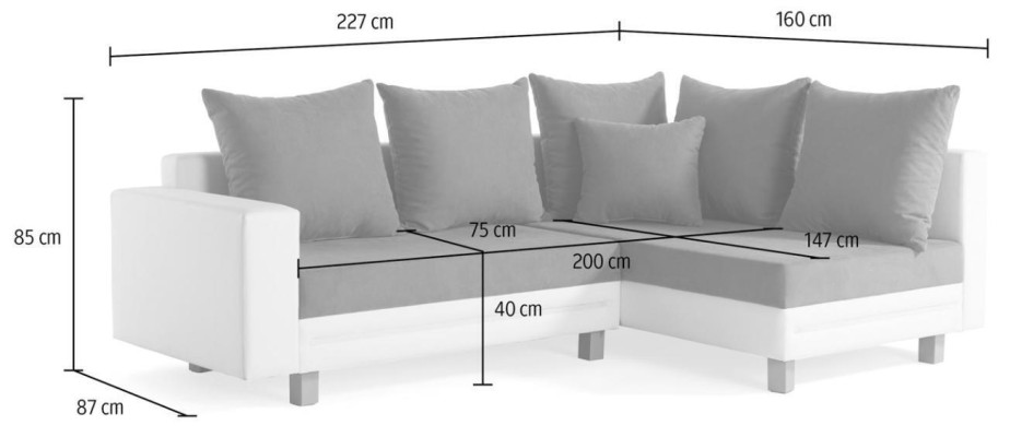 Corner sofa Living landscape Sofa Couch L-shape Upholstery Couches Leather Design