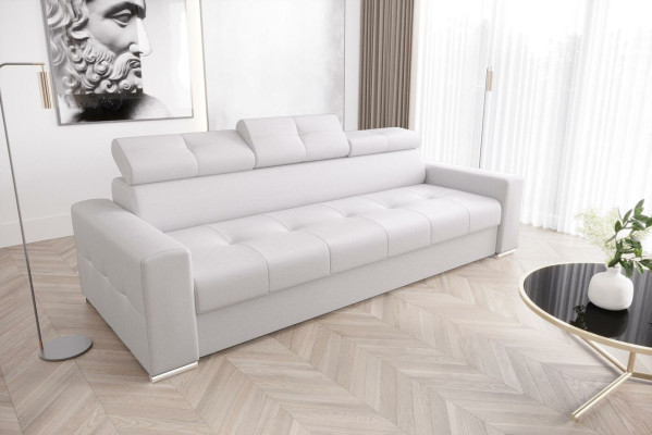 Modern 3 Seater Sofas Room Furniture White Upholstery Three Seater Couch Design Sofa