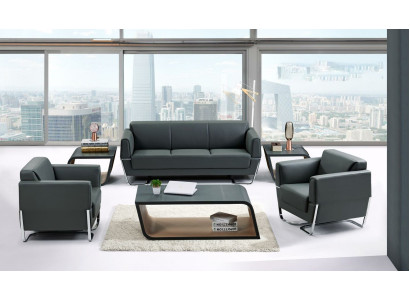 Modern Sofa Three Seater Office Couch Seat Upholstery Design Couches Leather