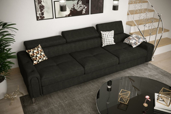 Sofa 3 Seater Textile Leather Sofas Couch Upholstery Luxury Furniture Modern Three Seater