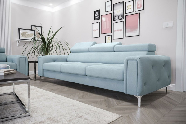 Sofa 3 Seater Textile Leather Sofas Couch Upholstery Luxury Furniture Modern Three Seater
