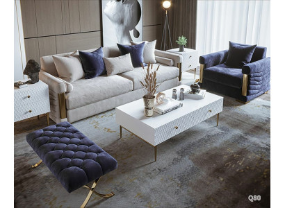 Designer Couch Upholstery Seat Suite Sofa Sets Textile 3+1 Seater Stool