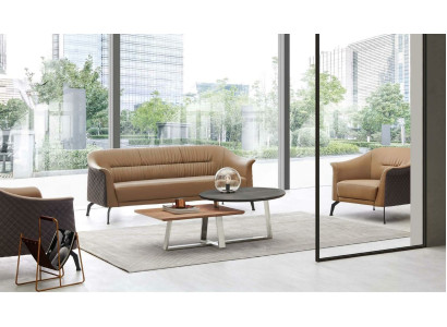 Design Seat Group Suite Leather new Office Furnishings Couch Sofa Set 3+1+1