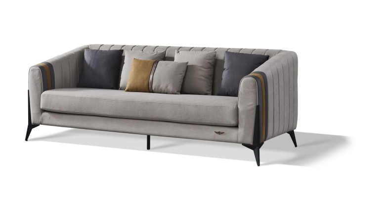 Sofa set 3+1+1 Seater Set Design Sofas Upholstery Couches Textile Leather