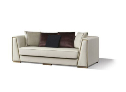 White leather sofa set designer 3+2 seater decorative couch set 2 pieces.