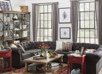 XXL Big Chesterfield Living landscape Couch Sofa Upholstery Corner Seat U-shape Sofas new