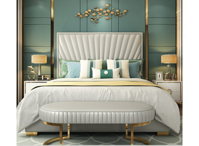 Bed Upholstery Design Luxury Double Hotel Beds Sleep Room 180x200cm
