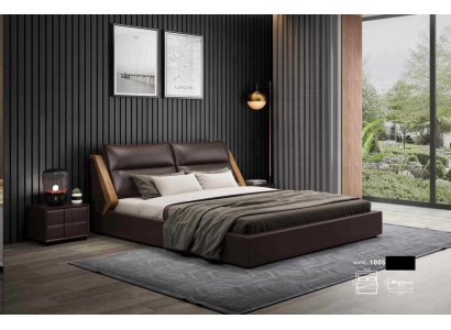 Bed Upholstery Design Luxury Double Hotel Beds Marriage 180x200cm Sleep Room Leather