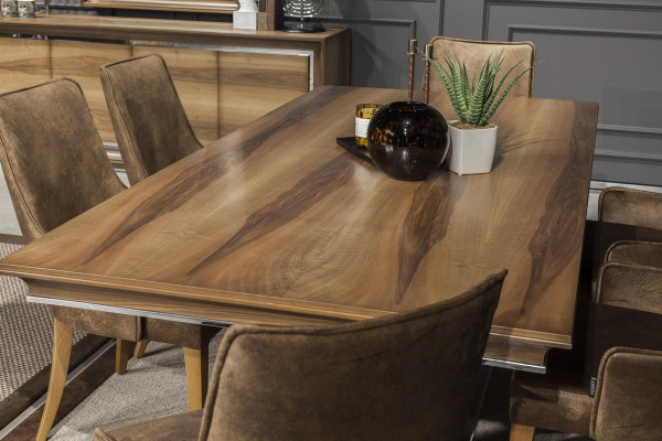 Luxury Dining table 207x101cm Table Elegant Dining room Tables Wooden Table Furniture