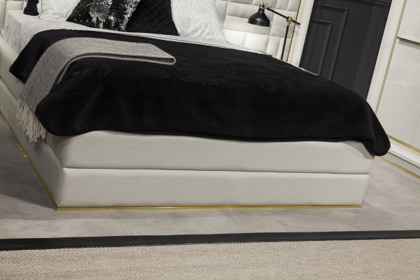 Luxury Furniture Bed 160x200 cm Double bed Furniture modern in White Bed frame e