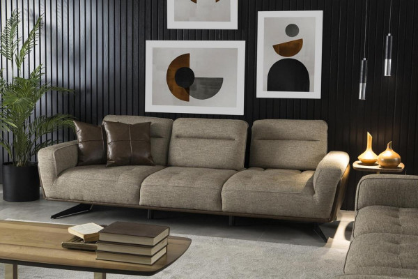 Cozy Couch 260cm Big Sofa Couches Sofas Fabric Sofa Textile Living room