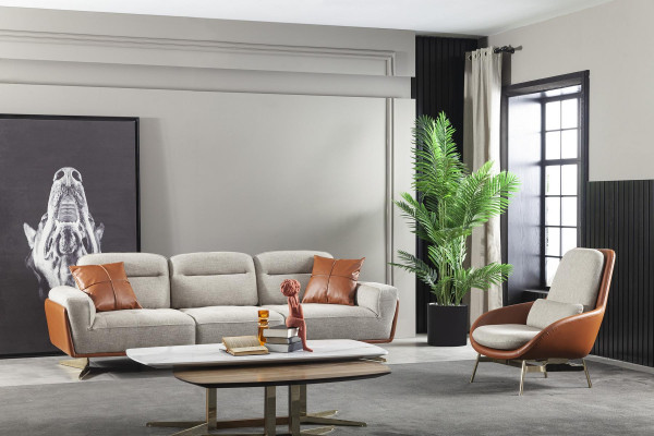 Cozy Couch Living room 260cm Big Sofa Couches Sofas Fabric Sofa Textile