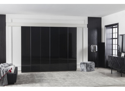 Wardrobe Wardrobe 264cm Cabinets Furniture Bedroom Black Wooden Cabinet