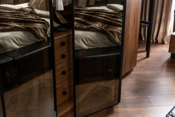 Glass Cabinet Wardrobe Brown Transparent Tinted Glass Fronts Wardrobe Furniture